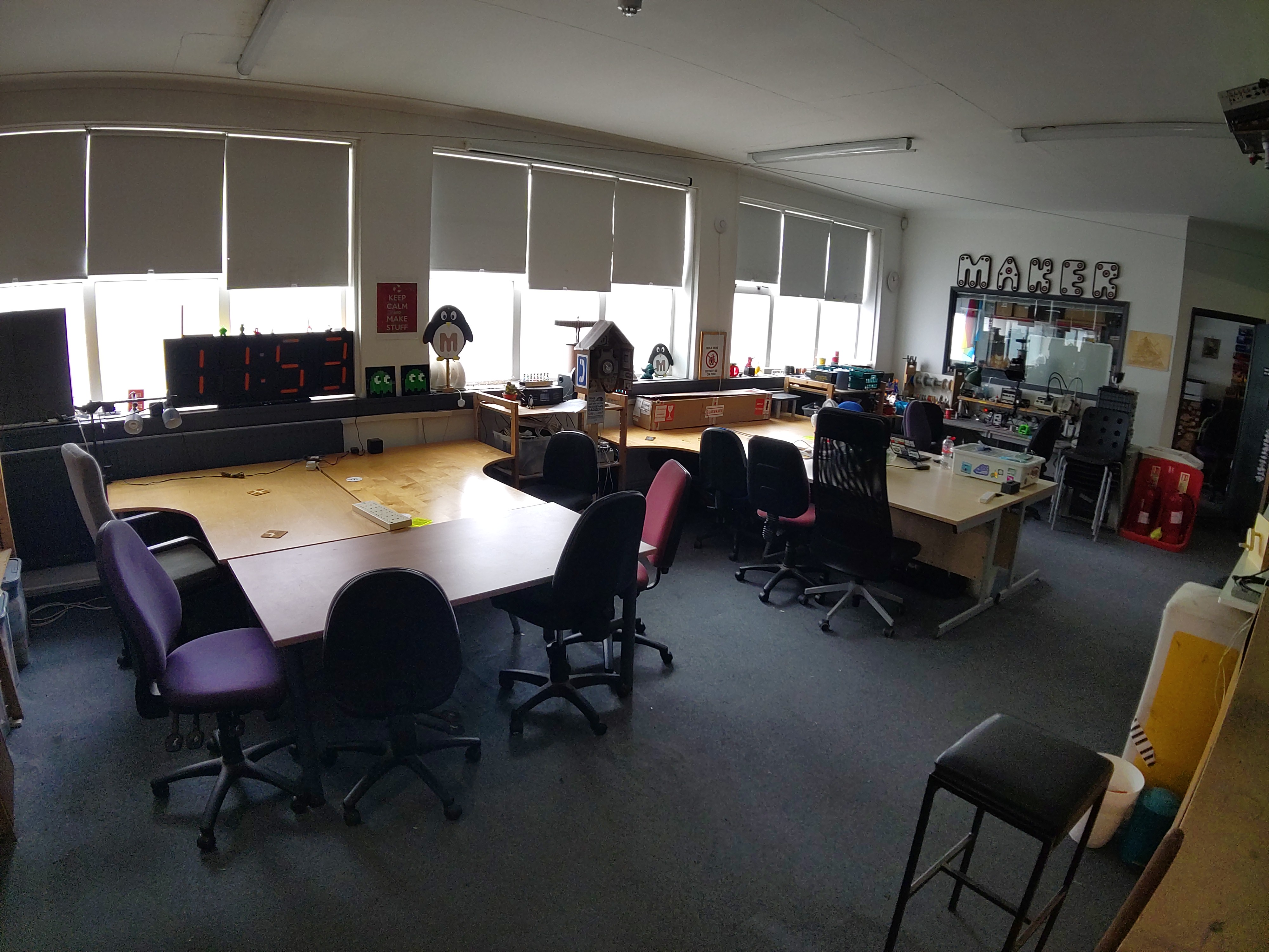 Overview of ground floor workshop